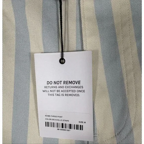 Miaou striped 5 pocket fargo pants size M - Picture 12 of 12